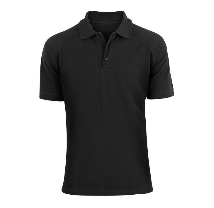 Men’s Classic-Fit Cotton Polo Shirt - Black - Small