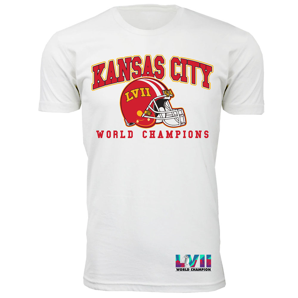 Men's Football Super Championship Shirt or Hoodie - Kansas City - T-Shirt - Basic - White / 3XL