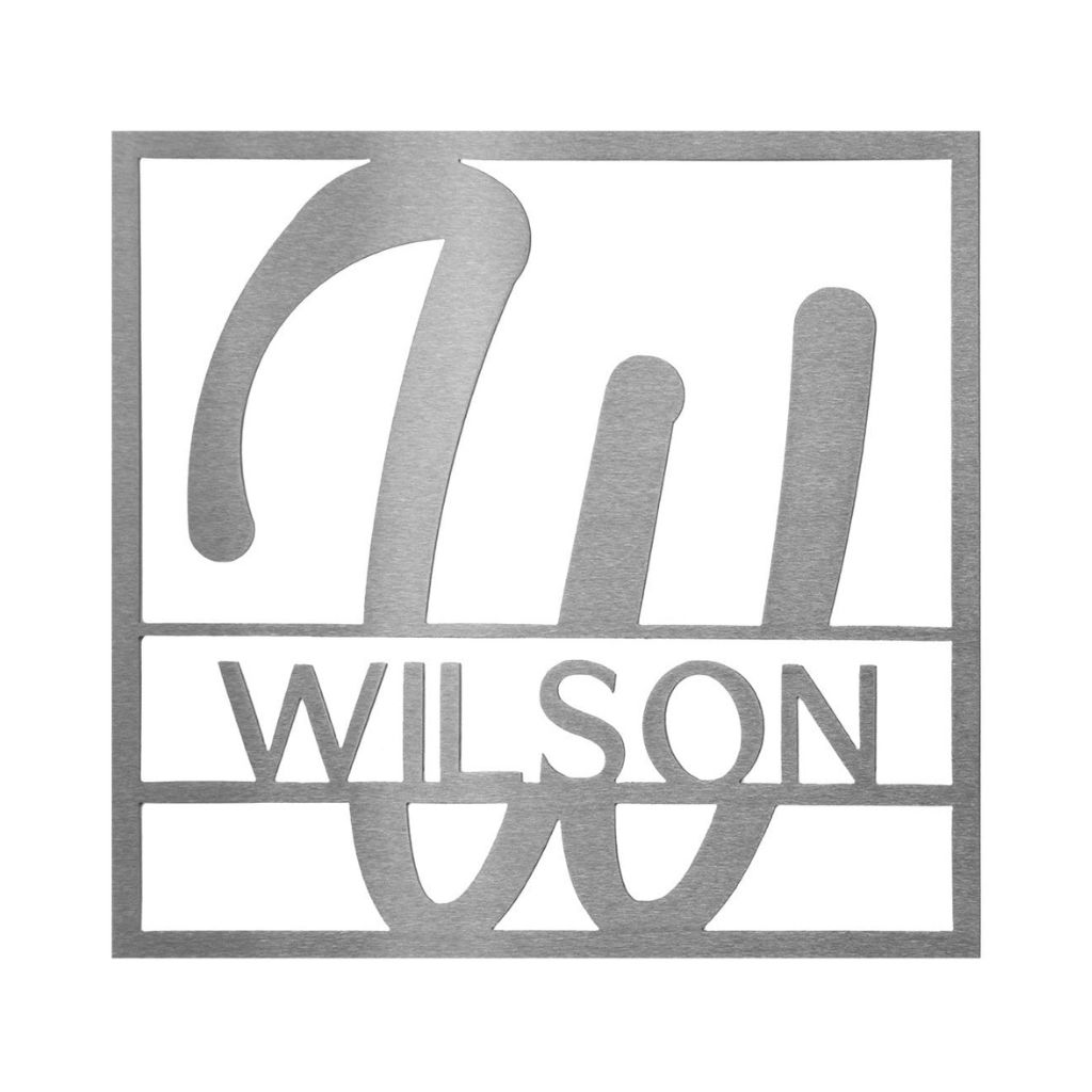 Fullerton Monogram Name Sign - Square / 15-inch