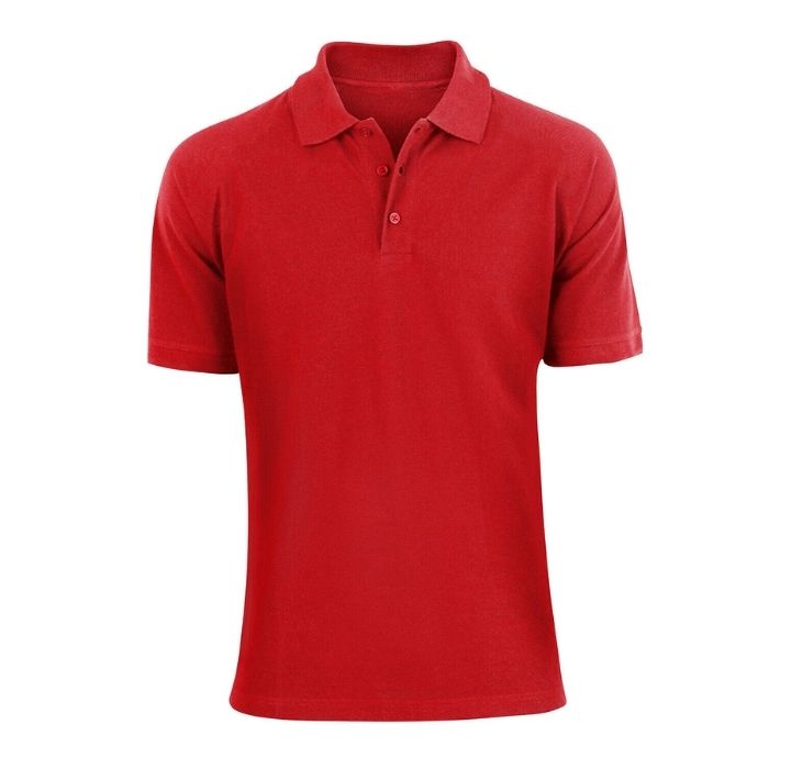 Men’s Classic-Fit Cotton Polo Shirt - Red - Small