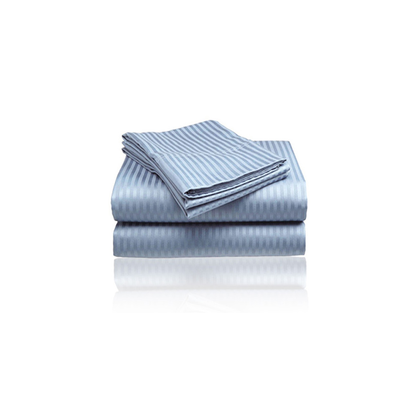 Cozy Homes Ultra-Soft Microfiber 4-Piece Sheet Set - Striped - Queen Blue