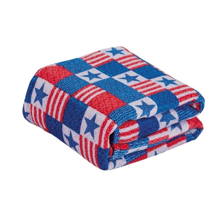 Noble House Summer Prints Microplush Throw Blankets - Patriotic