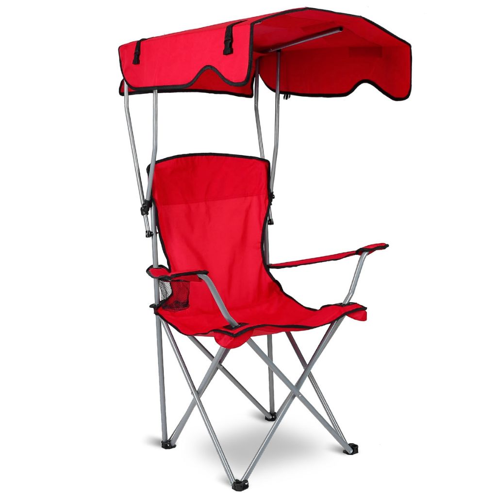 Foldable Beach Canopy Chair - Red