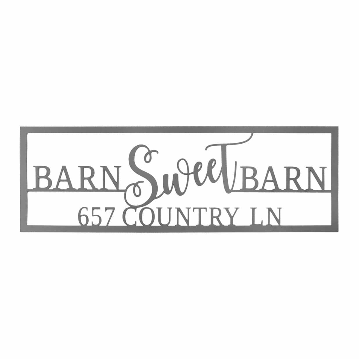 Personalized Home Sweet Home Metal Sign - Barn Sweet Barn
