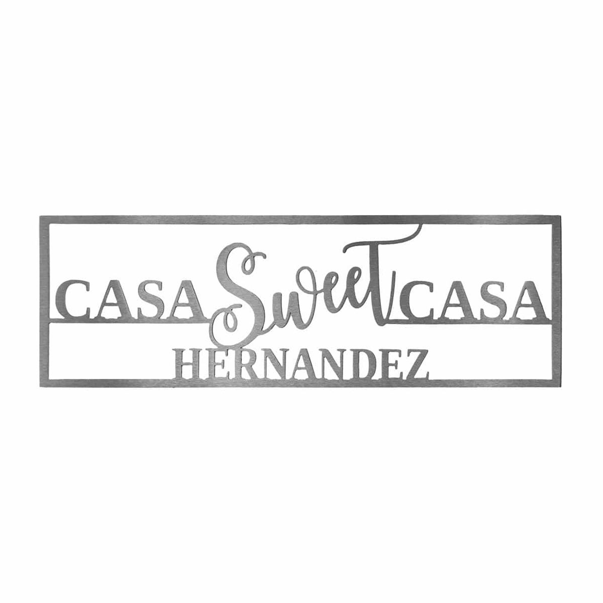Personalized Home Sweet Home Metal Sign - Casa Sweet Casa