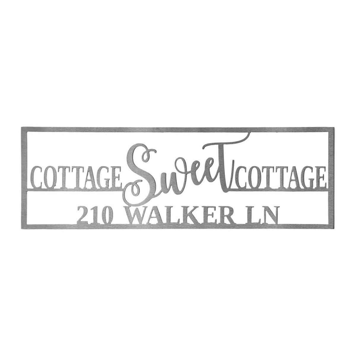 Personalized Home Sweet Home Metal Sign - Cottage Sweet Cottage