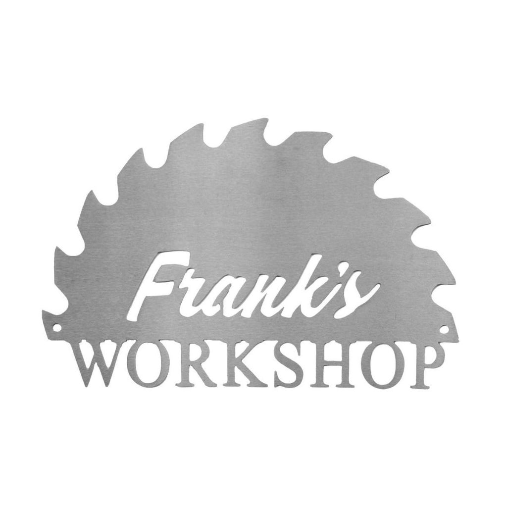 Personalized 'Just for Him' BBQ, Garage, and Workshop Metal Signs - Workshop