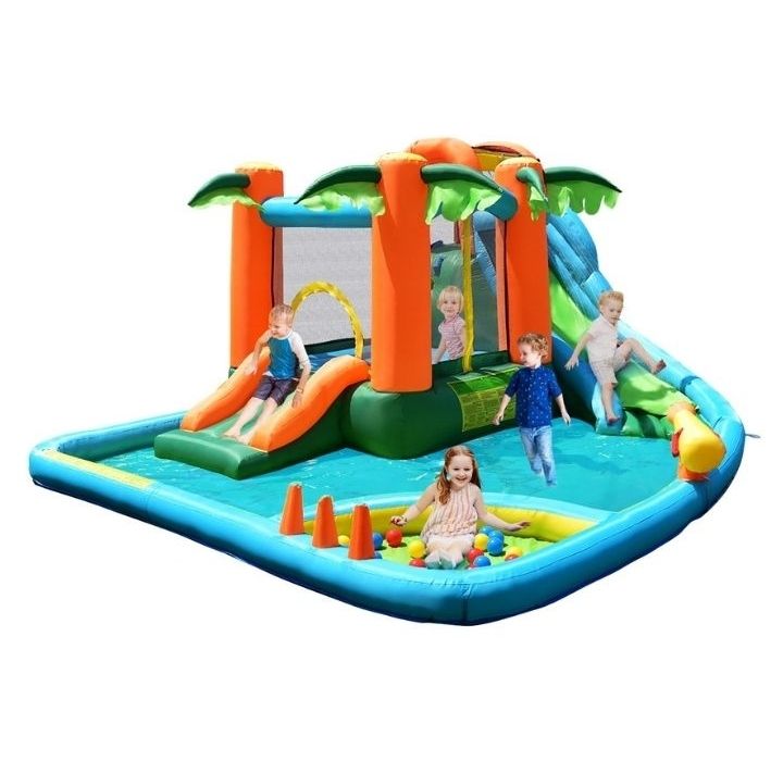 Jungle Inflatable Dual Slide Pool & Bounce House - SOLD-OUT-PLACEHOLDER
