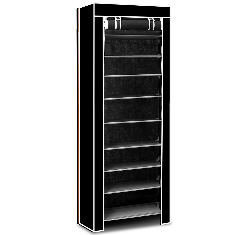 iMounTEK&reg; 10-Tier Shoe Rack Organizer - Black