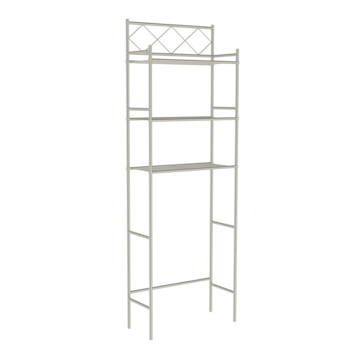 Over-the-Toilet 3-Shelf Bathroom Organizer - Satin Nickel