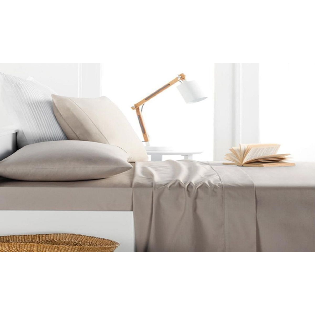 1,000-Thread-Count 100% Egyptian Cotton 4-Piece Sheet Set - FULL-TAUPE