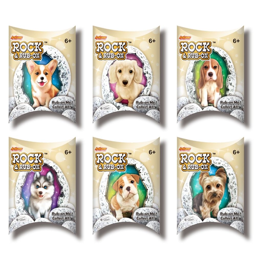 Artlover Rock & Rub-On Art Kit - Dogs