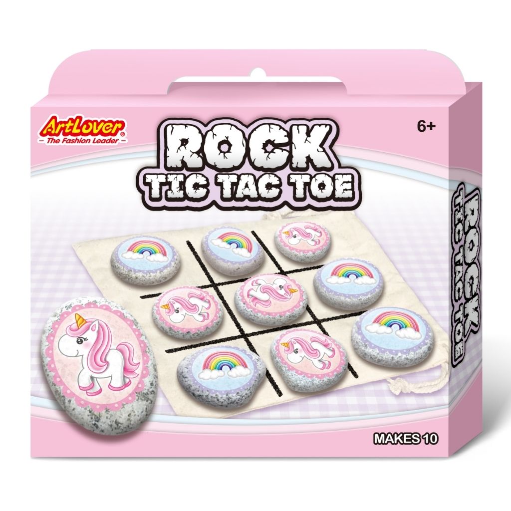 Artlover Rock Tic Tac Toe - Unicorn