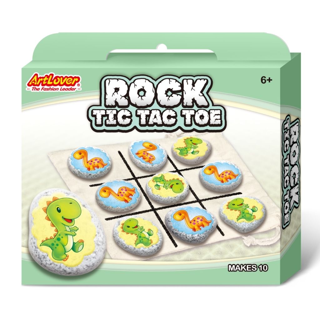 Artlover Rock Tic Tac Toe - Dinosaur