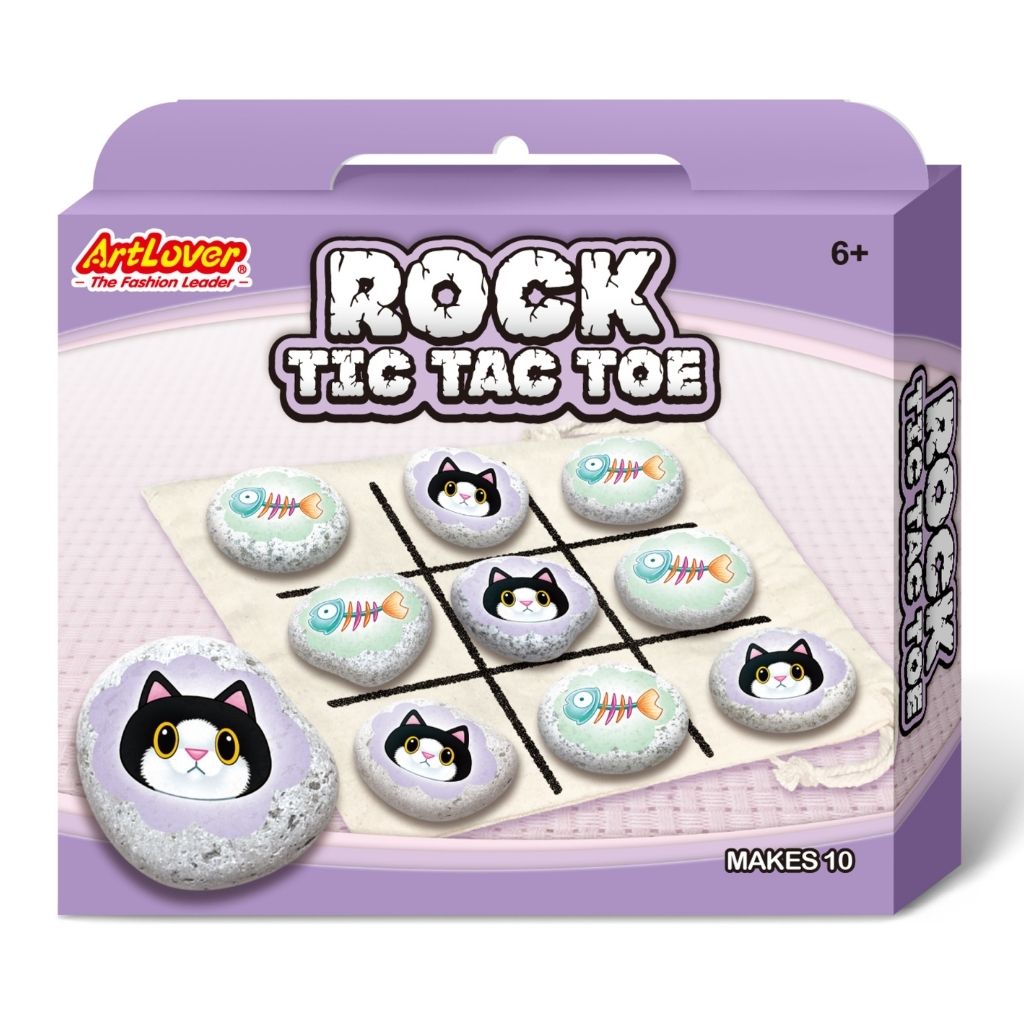 Artlover Rock Tic Tac Toe - Cat