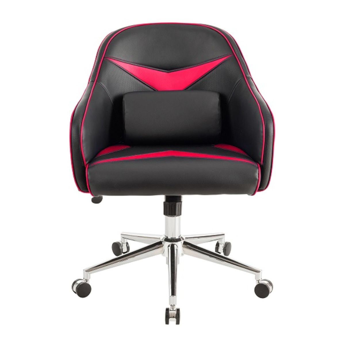 Adjustable Height Massaging Lumbar Task Chair - Red