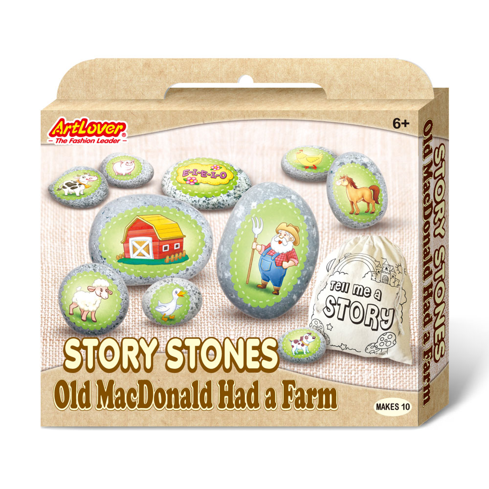 ArtLover® Story Stones Craft Kit - Old MacDonald Had A Farm