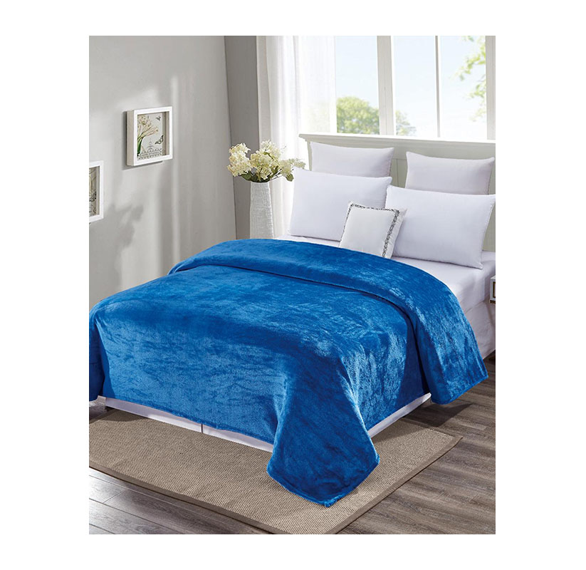 Noble House Extra Soft and Cozy Microplush Blanket - Queen - Blue