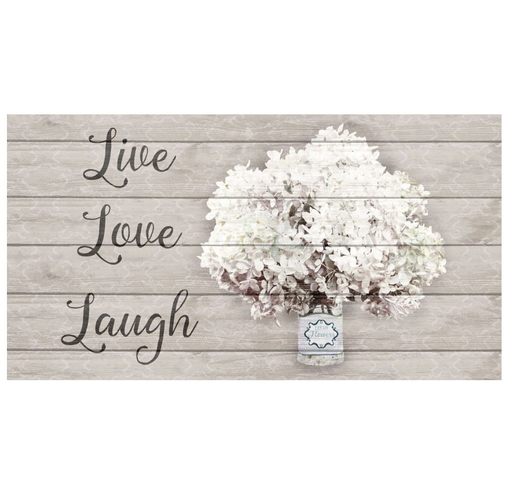 Spring Inspirational Oversized Kitchen Mat - LIVE LAUGH LOVE