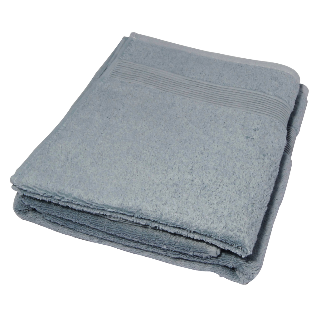 Soft Touch 3-Piece Cotton Bath Towel Set - Smoke Blue