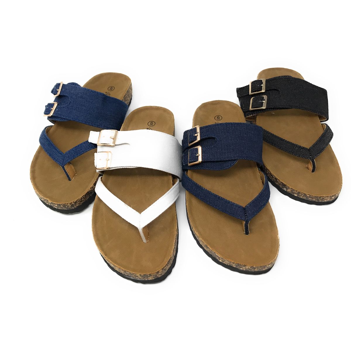 Victoria K.&trade; Women's Fashion Footbed Sandals - Women Fashion Buckle Footbed-LT.Blue-6