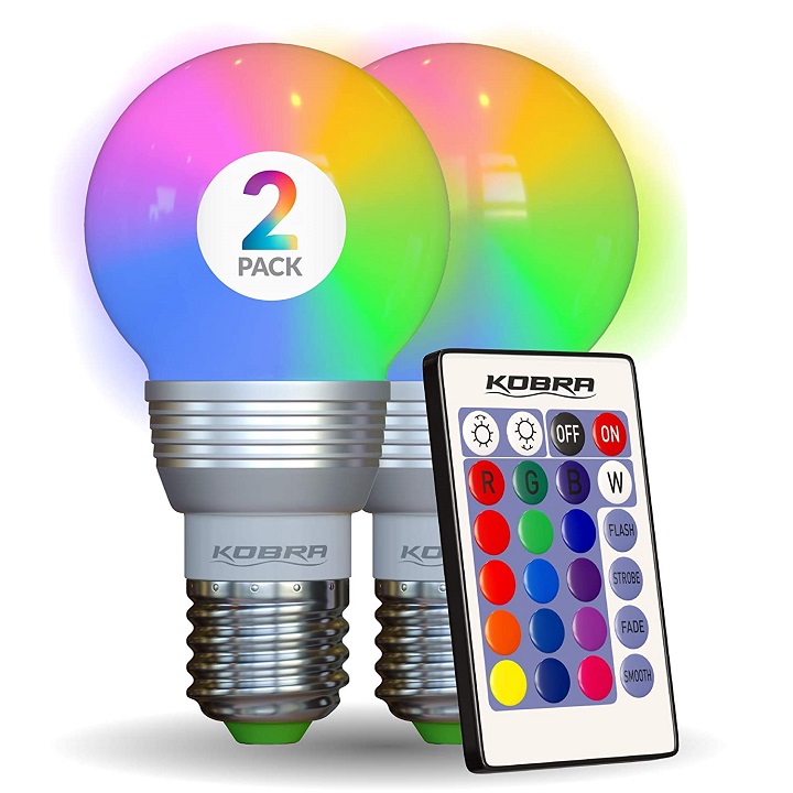 Kobra™ LED Color-Changing Light Bulb with Remote (2- to 4-Pack) - 2-Pack