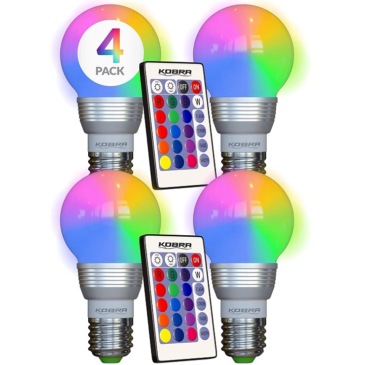 Kobra™ LED Color-Changing Light Bulb with Remote (2- to 4-Pack) - 4-Pack