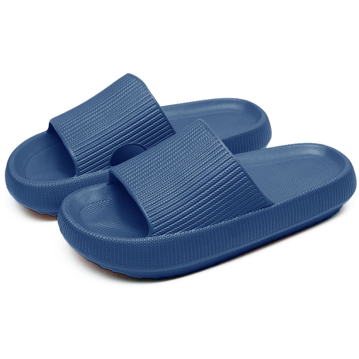 Women's Cloud Pillow Slide Slipper - NAVY / L