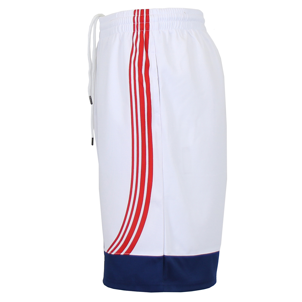 Men's Moisture-Wicking Premium Basketball Shorts - White (Wave) - Small