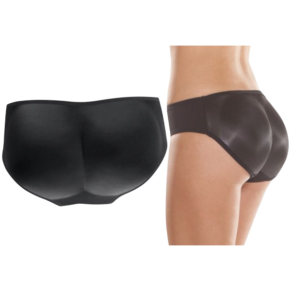 Women's Padded Panty Brief Instant Butt Booster - Black - X-Large