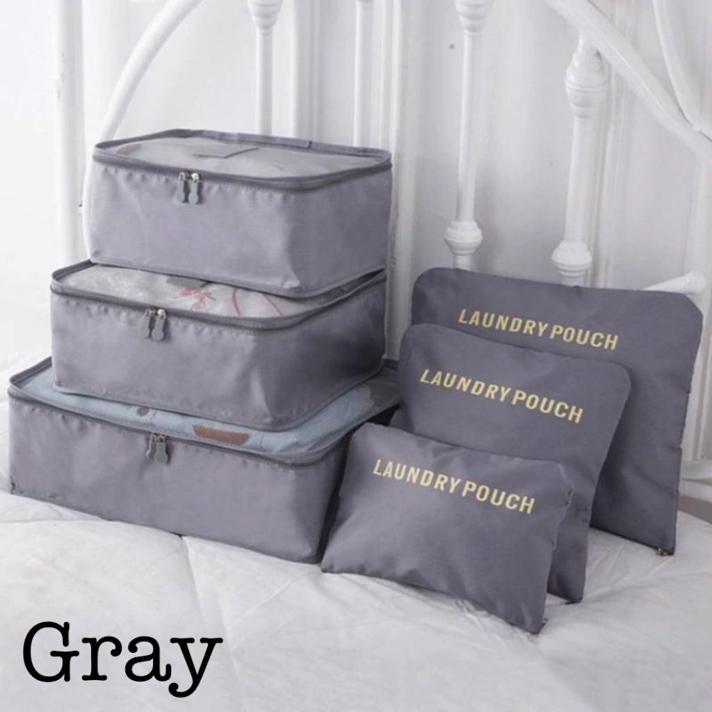 6-Piece Travel Organizer Set - Gray