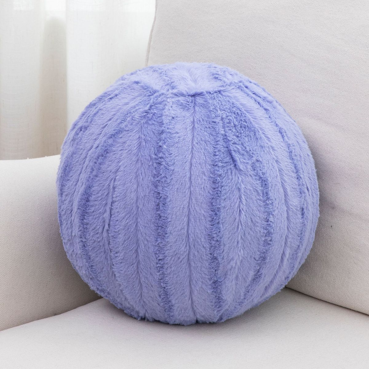 Cheer Collection™ 10-Inch Round Decorative Ball Throw Pillow - Periwinkle