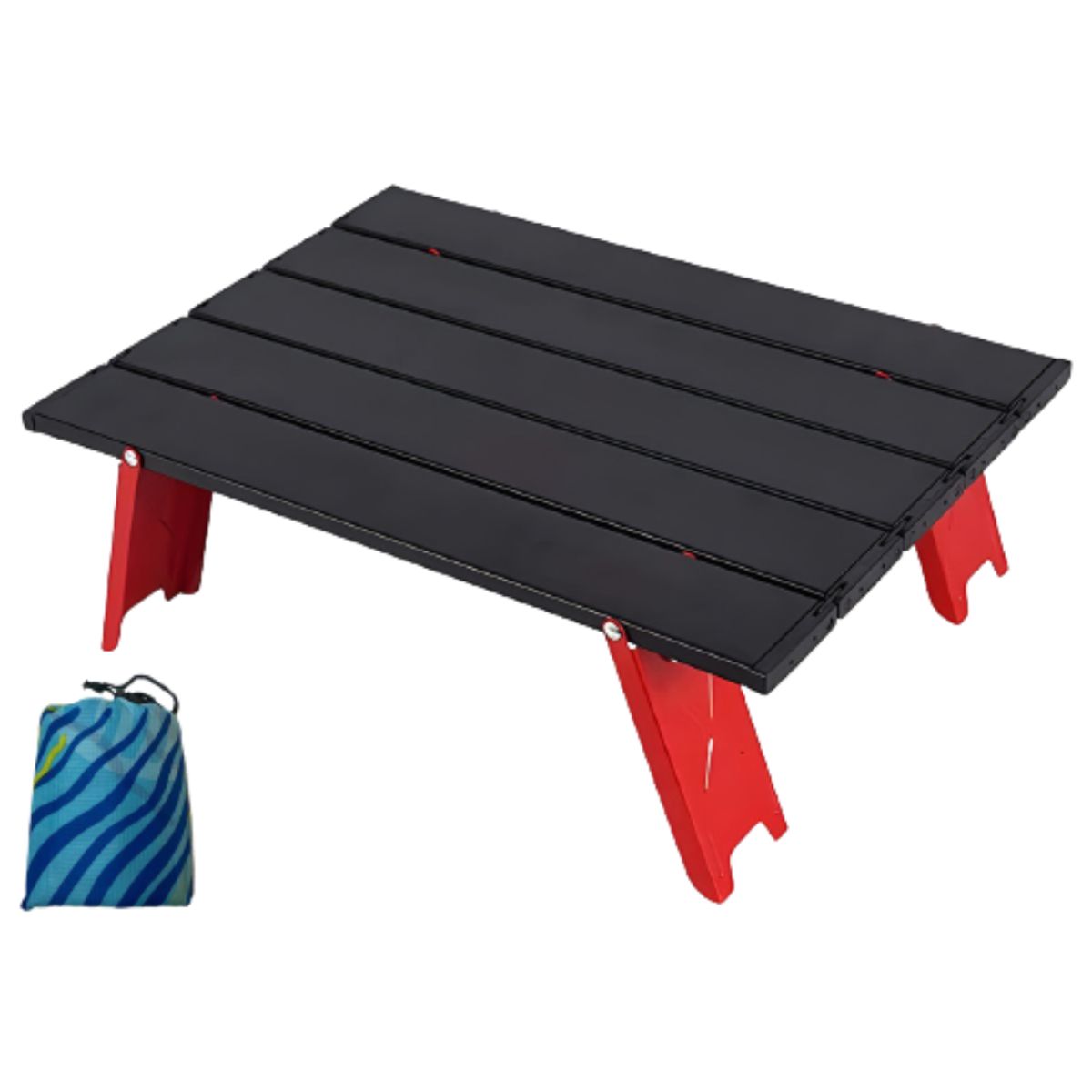 Mini Outdoor Aluminum Alloy Folding Table - Mini Table + Picnic Blanket