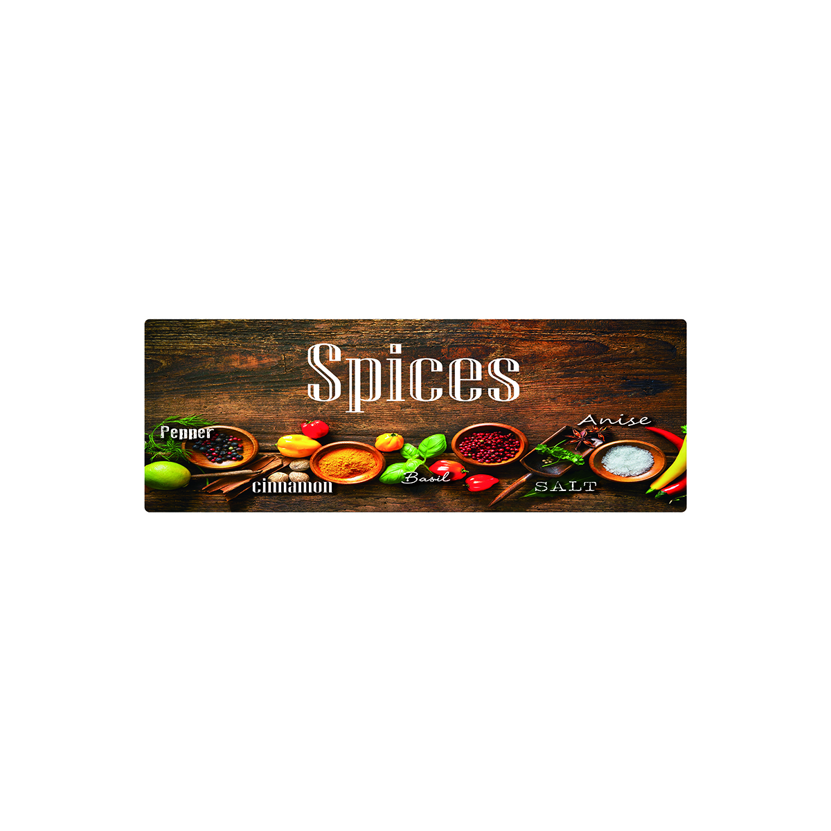 20 x 55-Inch Anti-Fatigue Kitchen Mat - Spices