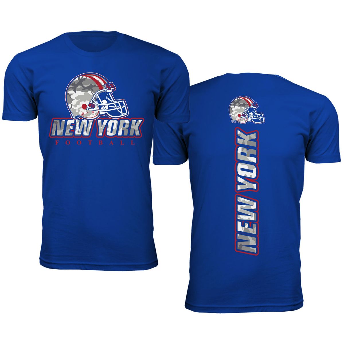 Men's Army Camo Football Crewneck T-Shirt - Small - New York