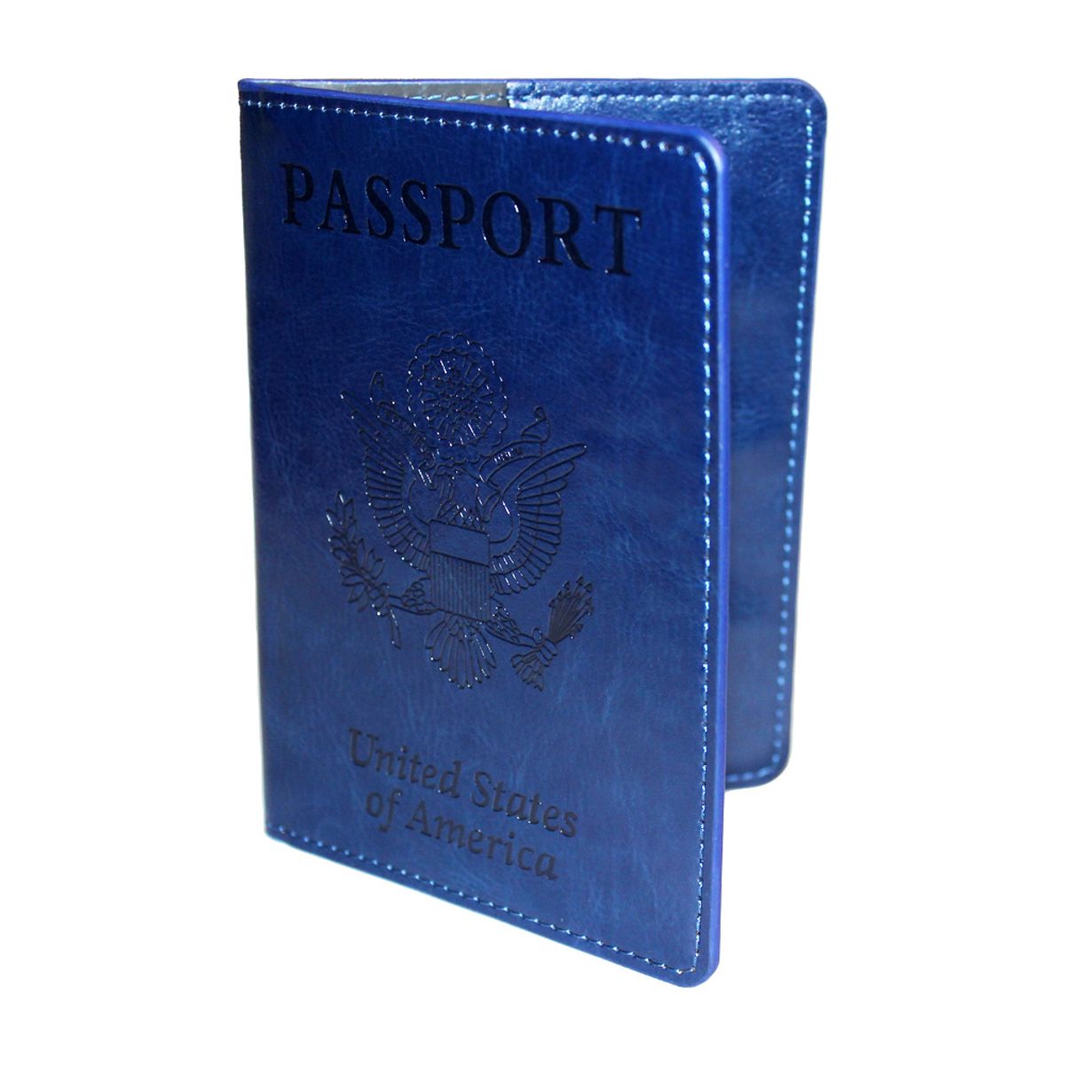 Fenzer Passport Holder Wallet Vaccine Card Leather Cover  Dark Blue Passport Vaccine Card Holder