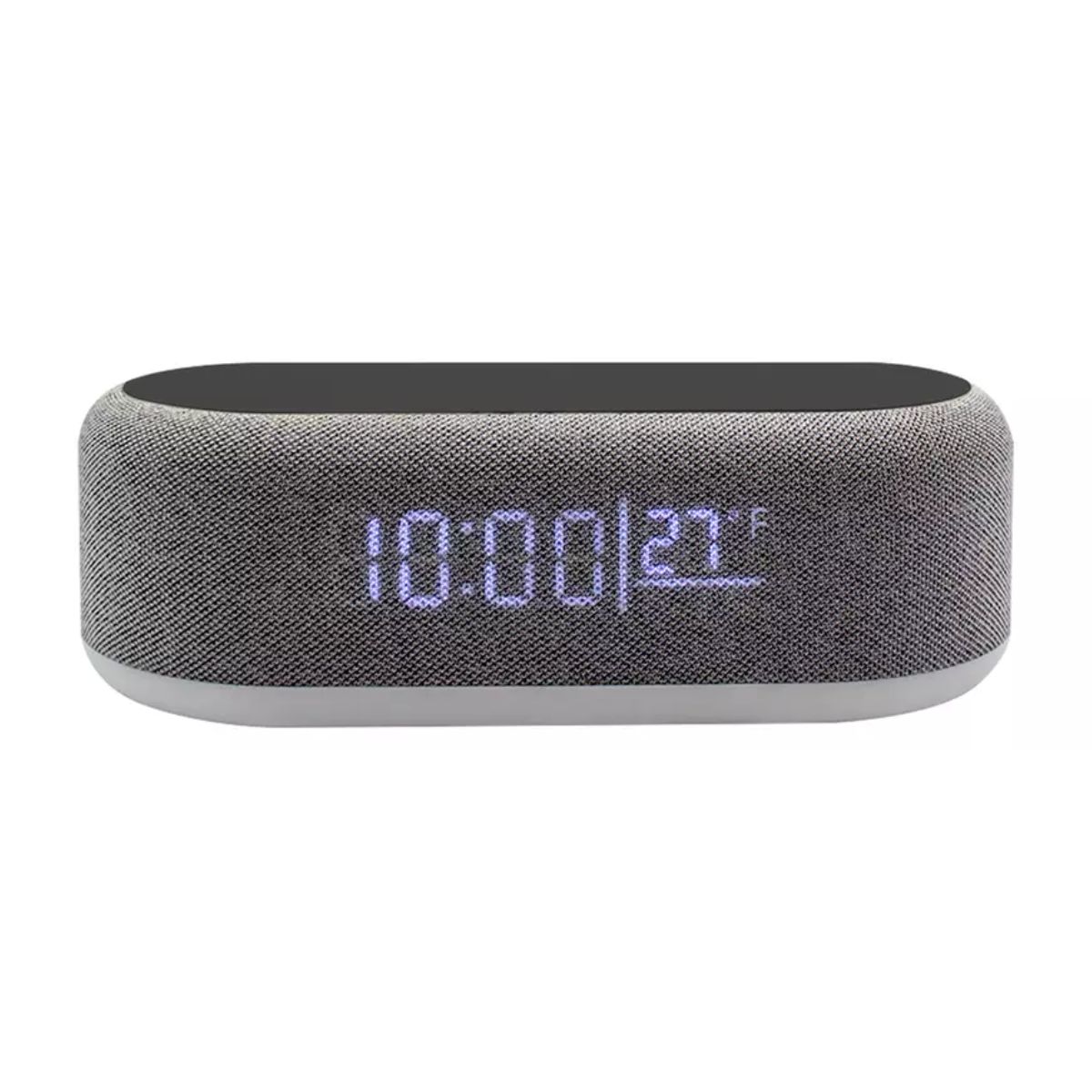 Multi-Function Clock Wireless Charging. 3-in-1 Design - Black
