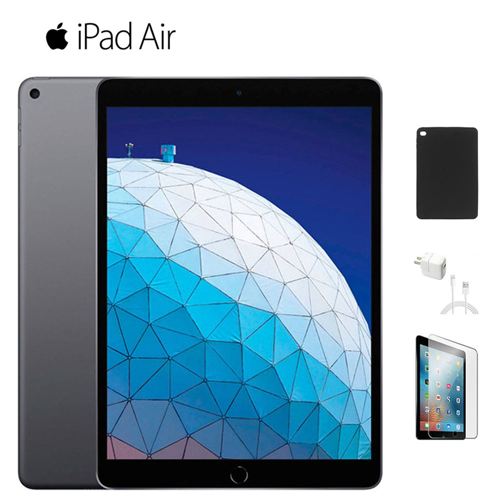 Apple&reg; iPad Air 3rd Gen 10.5" with Case, Charger & Screen Protector - 64GB Silver (Wi-Fi + Cellular)