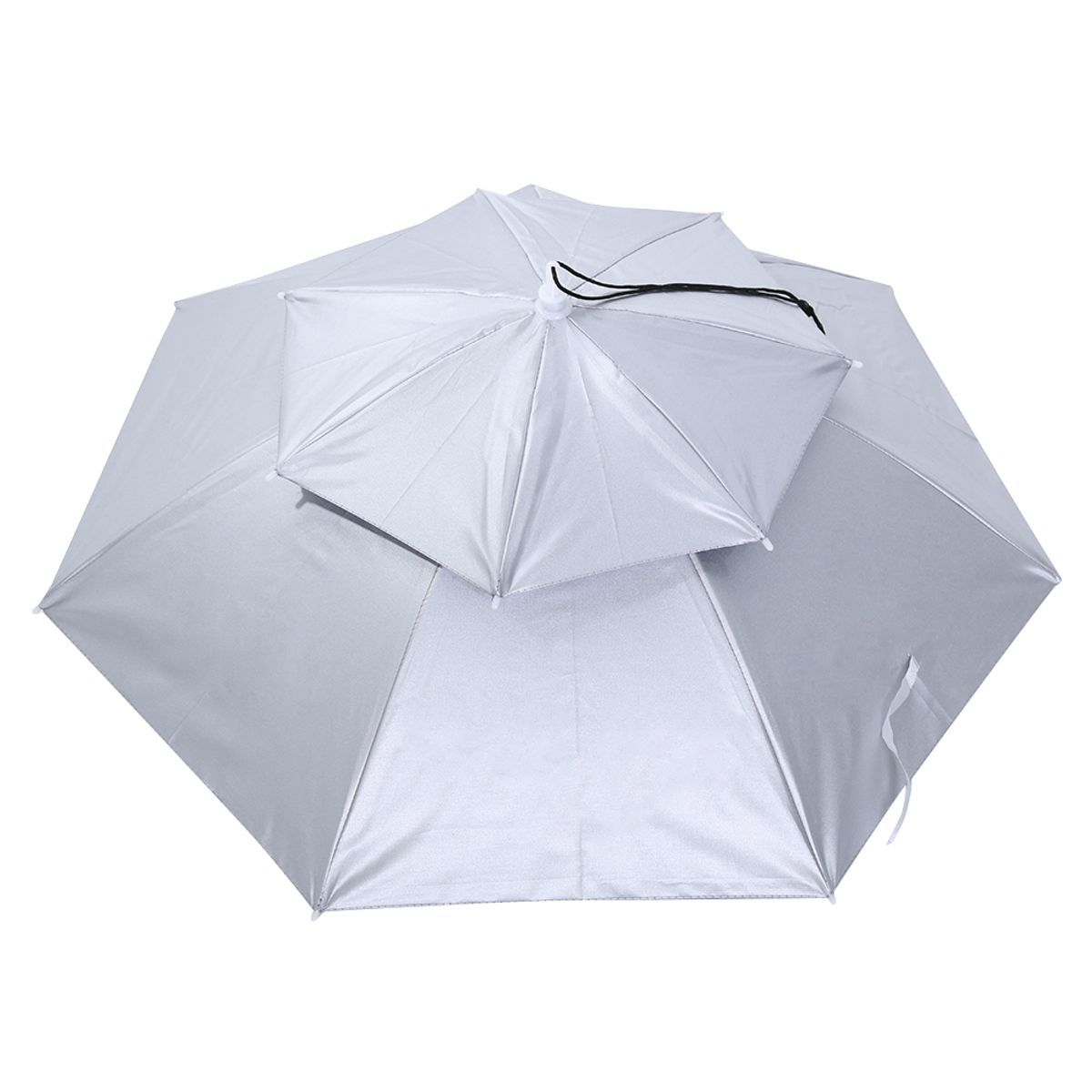 Quick Shade Personal Hat Umbrella - Silver Grey
