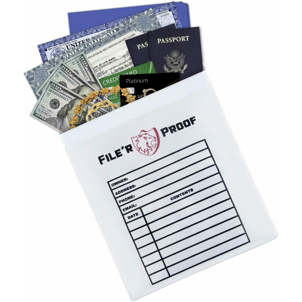 16" x 12" Silicone Coated Fireproof Bag - Filer