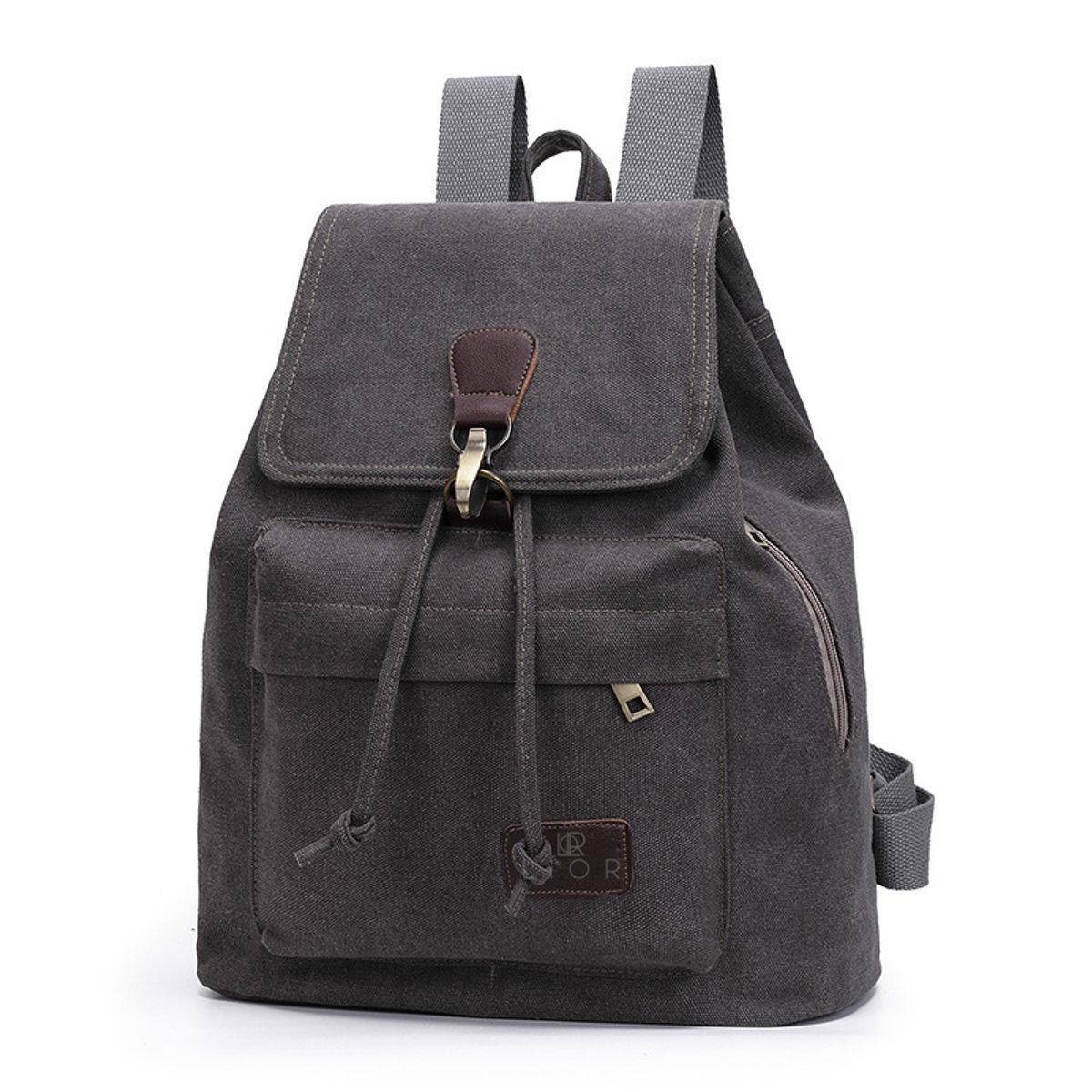 LIOR Unisex Canvas Backpack - Dark Grey
