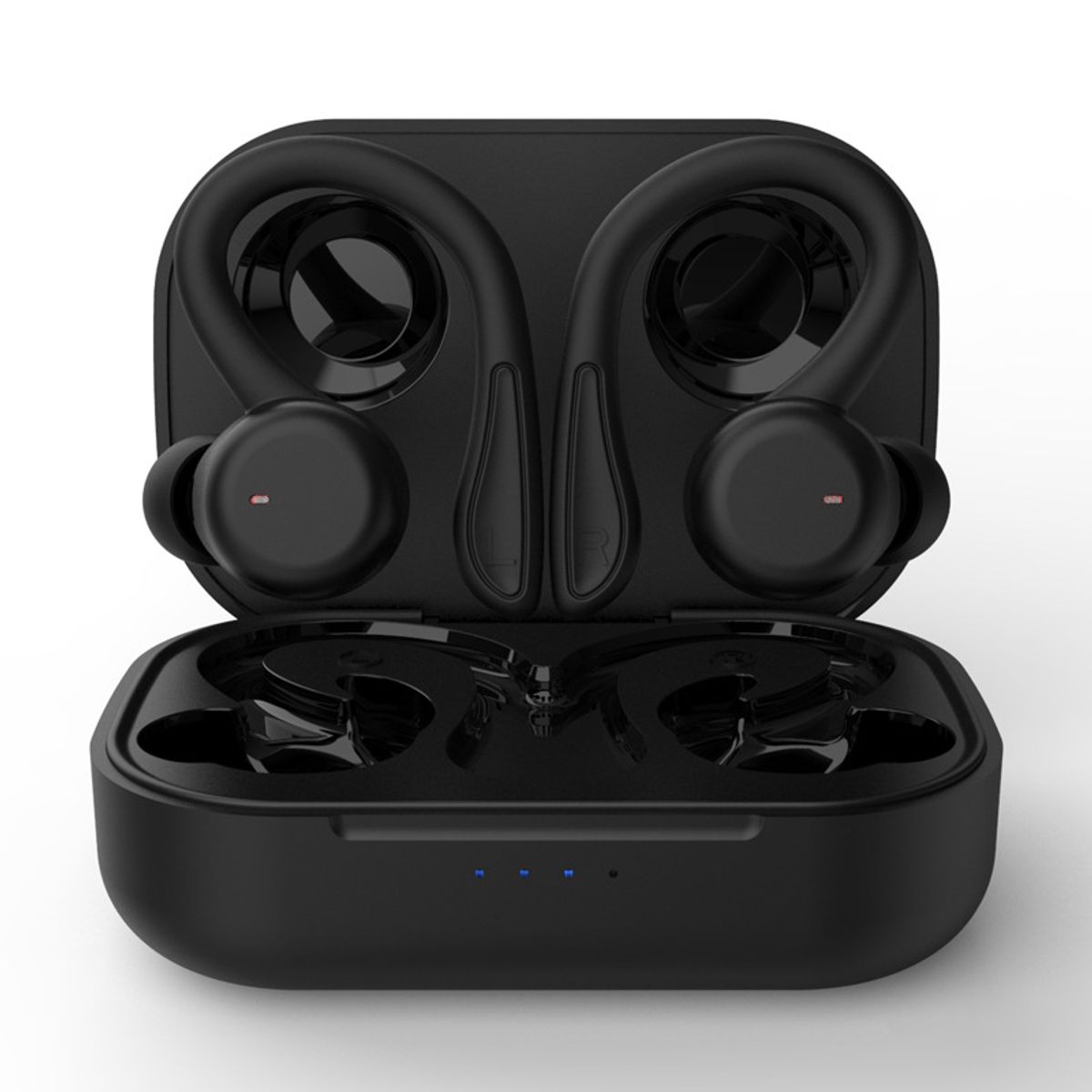 Bluetooth-Compatible Earhook IPX6 Waterproof Earbuds with Touch Control - Black