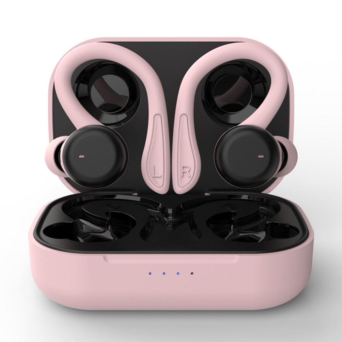 Bluetooth-Compatible Earhook IPX6 Waterproof Earbuds with Touch Control - Pink