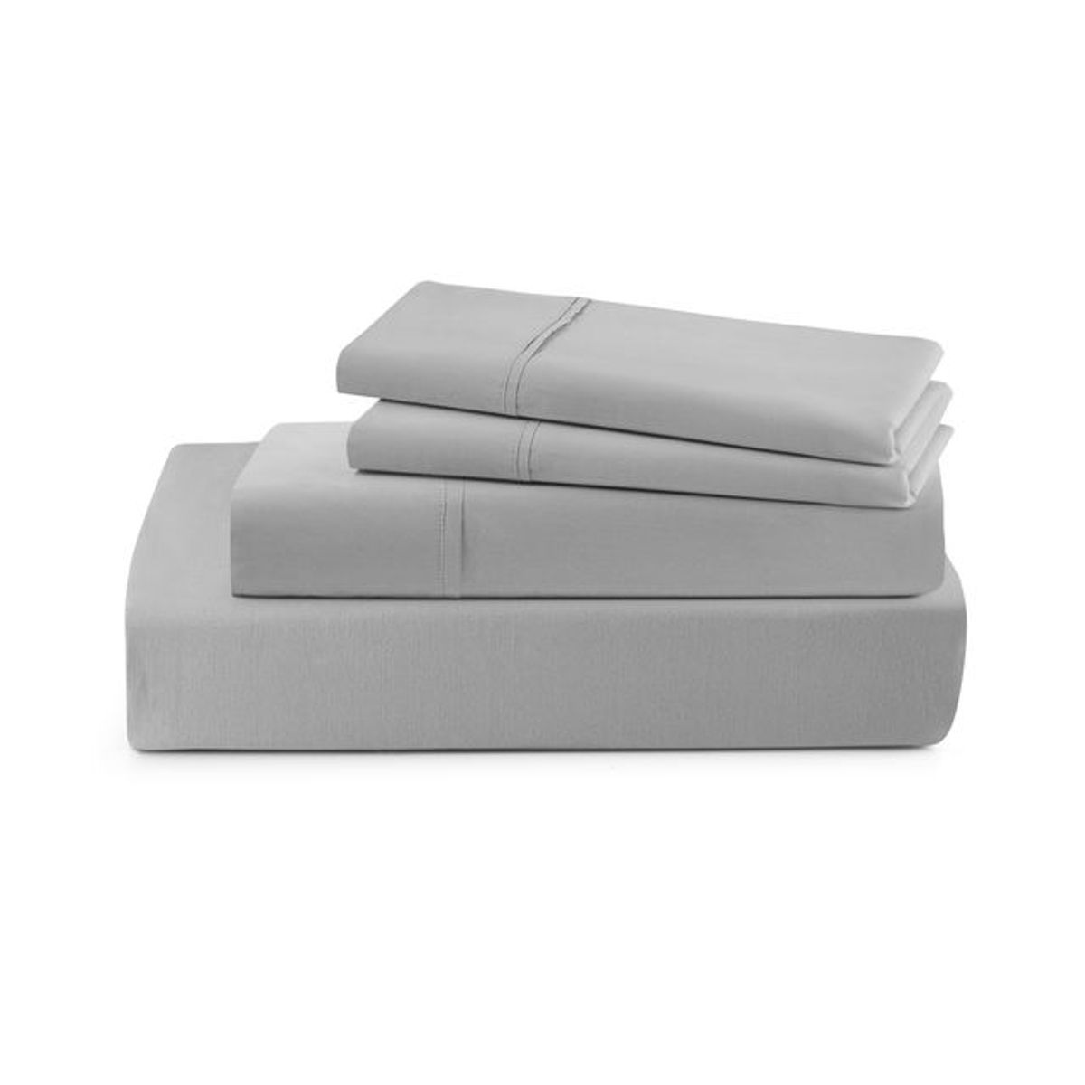 1,000-TC Egyptian Cotton Sheet Set - Twin - Silver
