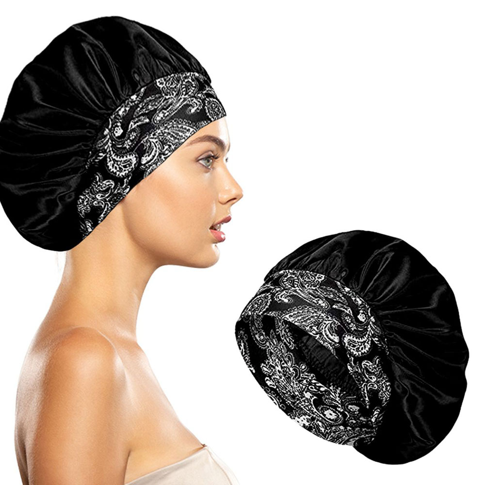 Women's Silky Satin Head Wrap - Black