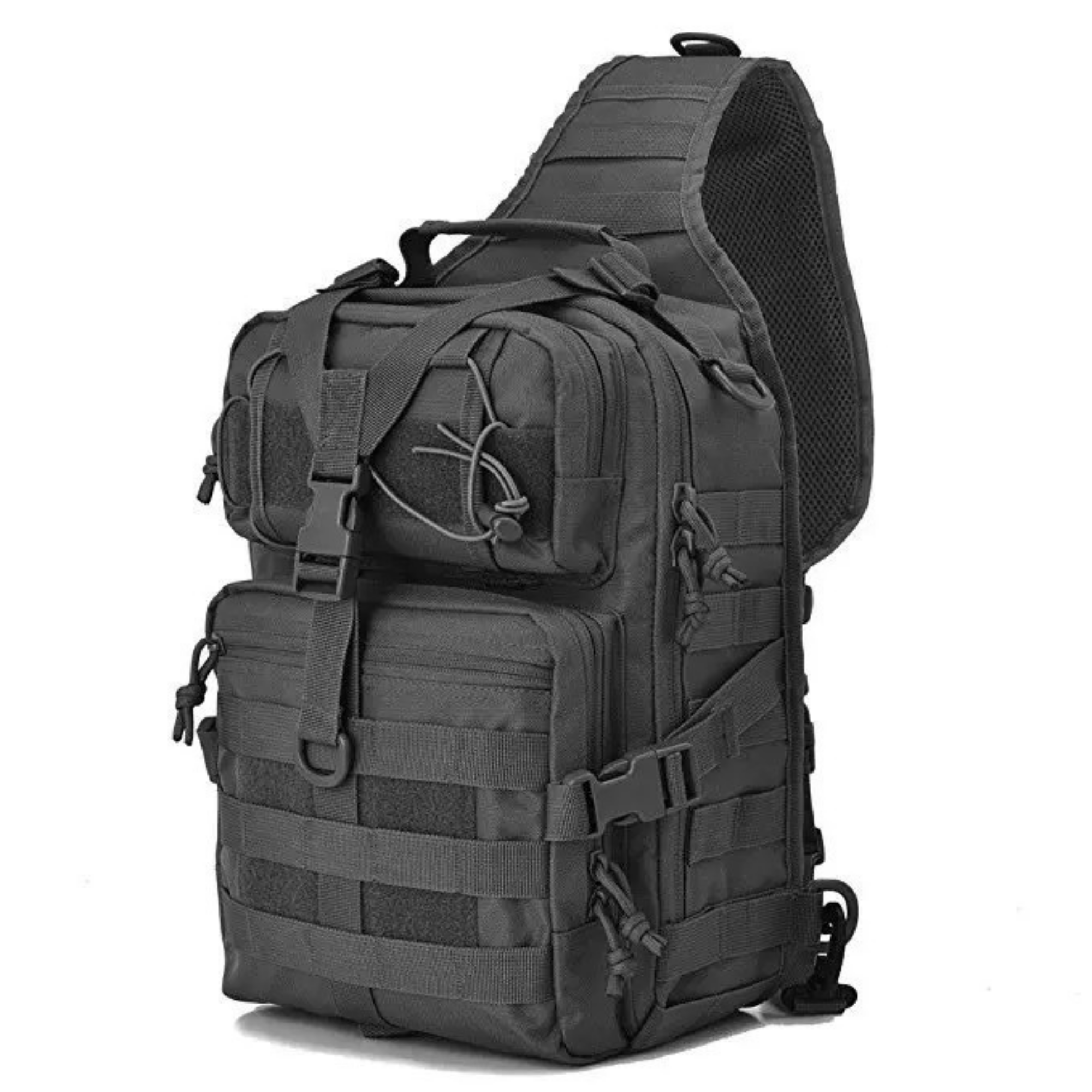 15L Tactical Military Medium Sling Range Bag - Medium Sling Bag Black