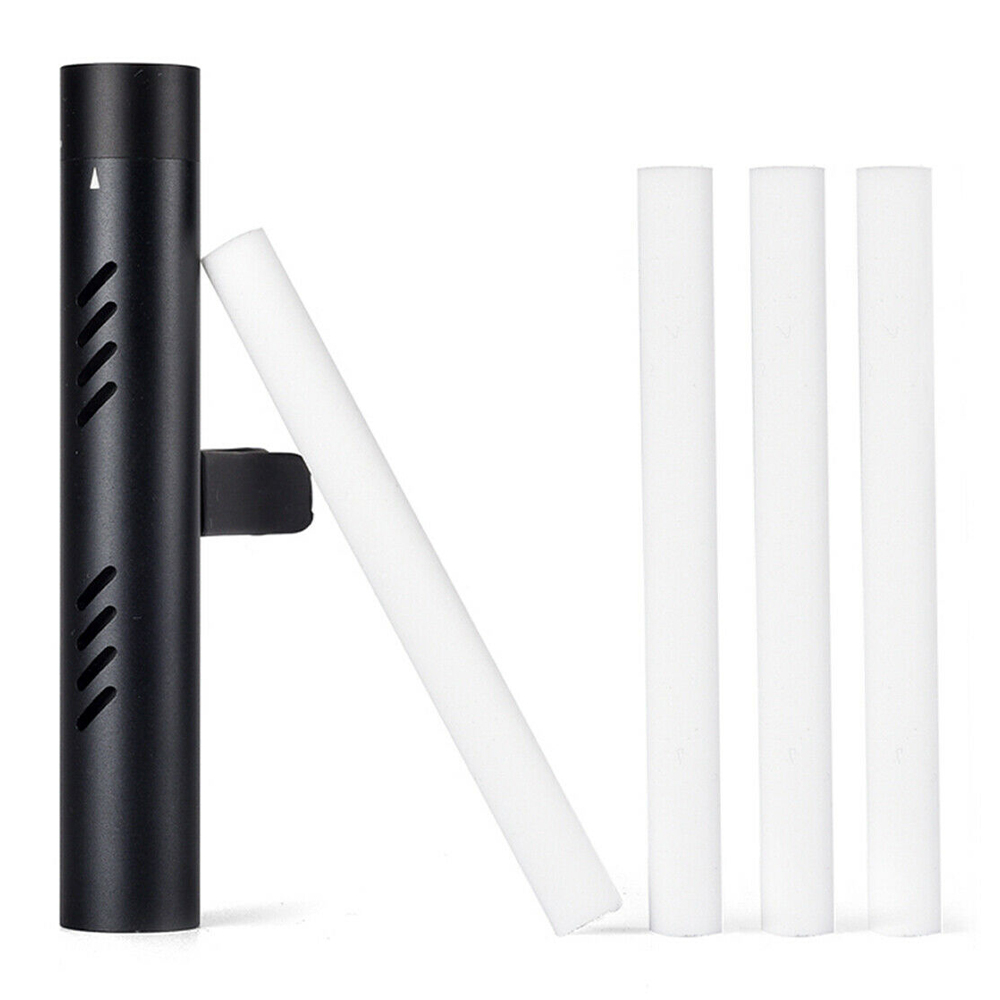 Car Clip Essential Oil Diffuser with 4 Refill Sticks - Black