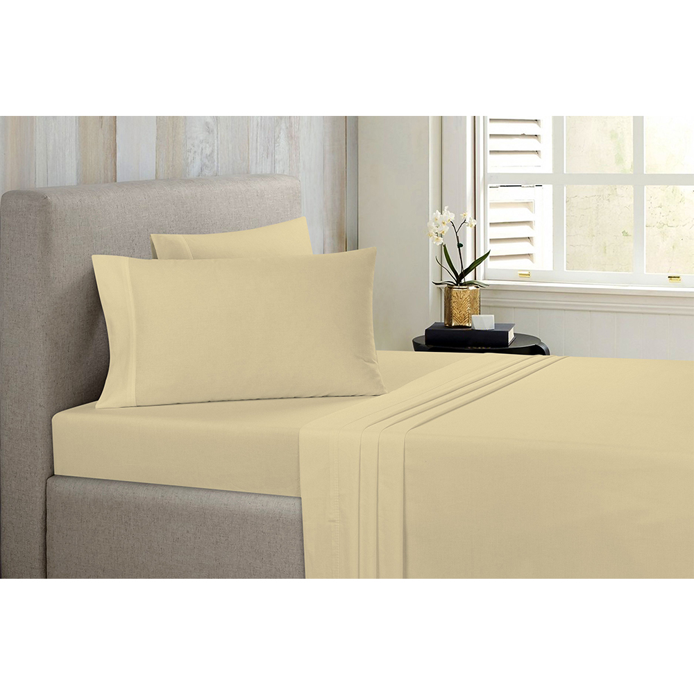Bibb Home® Antimicrobial Bamboo Sheet Set - Queen - Khaki