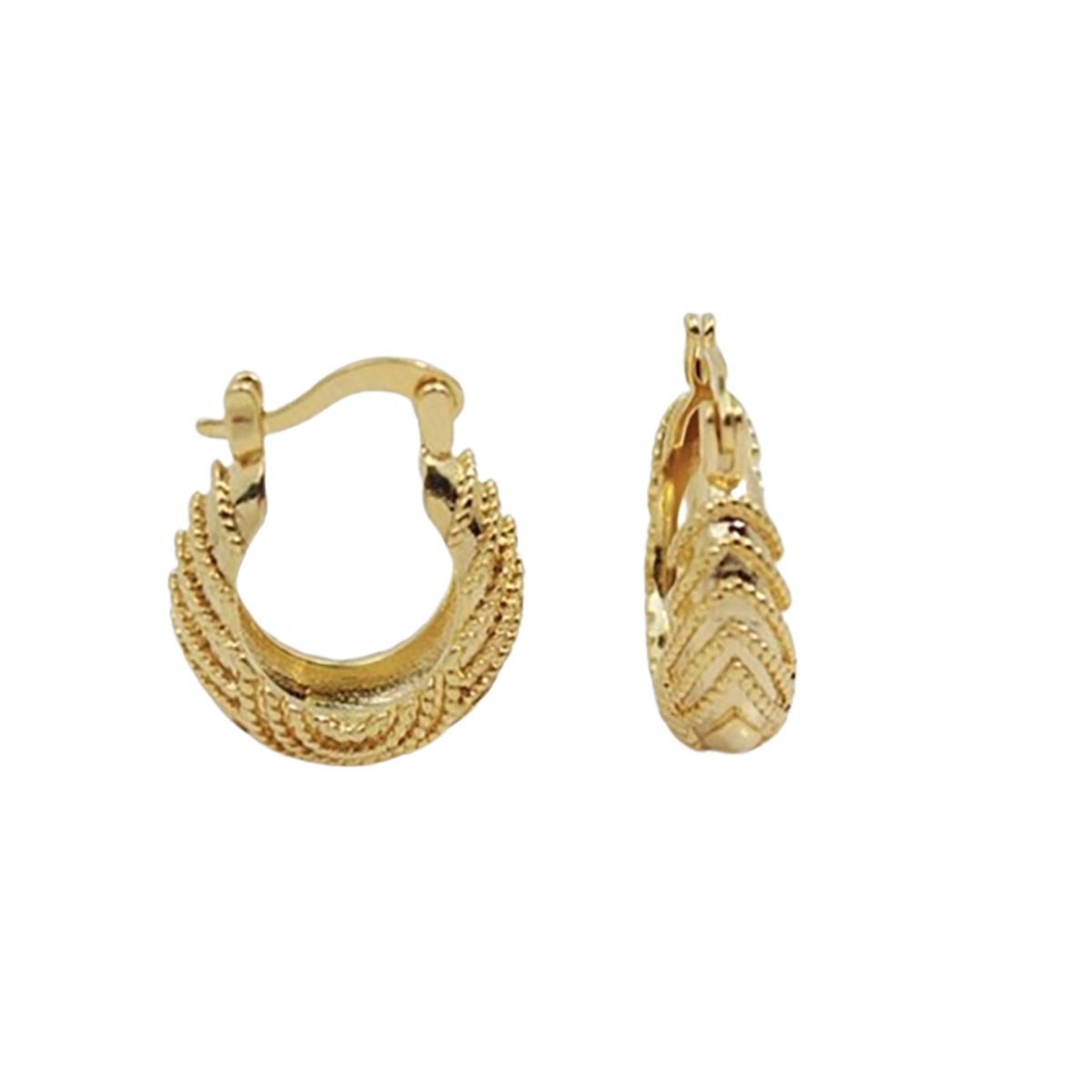 18K Gold-Filled Classy Hoop Earrings - ##5