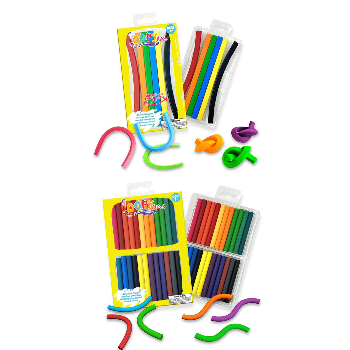Loopy Hues Bendable Crayons - Loopy Hues 30 Pc Deluxe Kit